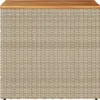 Zahradní stolek dřevěný béžový 58x27,5x55 cm Poly ratan Náhled obrázku produktu 5