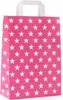 Papiertragetaschen mit STERNE PINK, 80g/qm, 22 + 10 x 31 Produktbild-Vorschau 2