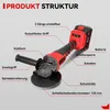 Akku-Winkelschleifer 125mm Bürstenlos Trennschleifer mit 2 Produktbild-Vorschau 7