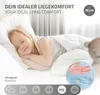 A young girl sleeping peacefully on a bed, with marketing text and graphics overlayed. Náhled obrázku produktu