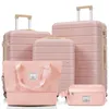 A set of pink luggage and travel bags arranged on a white background. Náhľad obrázku produktu