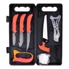 A set of hunting knives and a saw in a black carrying case. Náhled obrázku produktu