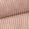 A close-up view of pink corduroy fabric. Voir les images du produit