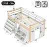 Flieks kinderbed, hoogslaper, 90x200 cm, met 2 planken, Productafbeelding-voorbeeld 7