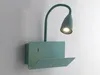 LED Schwanenhals Leselampe Grün mit Ablage und Produktbild-Vorschau 3