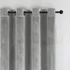 Samtvorhang 140 x 245 cm mit Öse wasserabweisend hellgrau - Produktbild-Vorschau 5