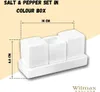 Set de salière et poivrière Wilmax en porcelaine blanche Voir les images du produit 3