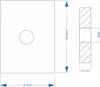 Nutenstein | Gewindeplatte 14x9x2,5 mm M4 Gewinde mittig | Produktbild-Vorschau 2