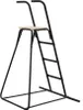 Freistehende Metallleiter 150cm, Schwarz, Rutschkompatibel Produktbild-Vorschau 1