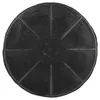 A round, black charcoal filter with radial lines. Produktbild-Vorschau