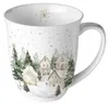 Porzellan Tasse Schnee Häuser Landhausstil 0,4L Produktbild-Vorschau 1