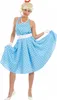 A woman is posing in a polka dot dress. Produktbild-Vorschau