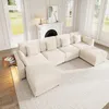 Merax Modulares U-/L Ecksofa, 6-Sitzer mit 2 Hockern, LED Produktbild-Vorschau 5
