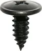 A close-up studio shot of a black screw against a white background. Náhľad obrázku produktu