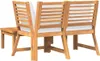 vidaXL 3-tlg. Garten-Lounge-Set mit Creme Kissen Akazie Produktbild-Vorschau 5