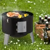 Relaxdays Smoker 3v1, na grilování, uzení a vaření, s Náhled obrázku produktu 5