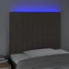 vidaXL LED Kopfteil Taupe 100x5x118/128 cm Stoff Produktbild-Vorschau 3