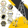 Jayseuw teleskopický rebrík Výsuvný rebrík Skladací rebrík Náhľad obrázku produktu 3