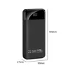A black power bank with dimensions indicated. Produktbild-Vorschau