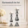 2er Set Kerzenleuchte 32 & 39 cm Silber Keramik Hochglanz Produktbild-Vorschau 6