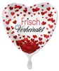 18"/Ø43cm Herz Folienballon  "Frisch Verheiratet" Produktbild-Vorschau 1