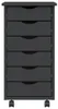 vidaXL Rollschrank mit Schubladen MOSS Grau Massivholz Produktbild-Vorschau 6