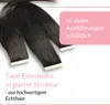 hair2heart pásky na predlžovanie ľudských vlasov rovné - 10 Náhľad obrázku produktu 3