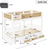 Letto a castello Flieks in rattan 90x200cm con 3 cassetti, Anteprima dell’immagine prodotto 4
