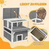 PawHut Katzenhöhle, Katzenhütte aus Tannenholz, Katzenhaus Produktbild-Vorschau 6
