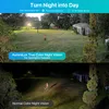 A split image showing a comparison of night vision capabilities of a security camera. Produktbild-Vorschau