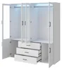REMZETTA Kleiderschrank 160 x 51.8 x 180 cm, weißer Produktbild-Vorschau 7