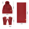 3 teiliges Set Wintermütze Schal Handschuhe für Damen | Produktbild-Vorschau 2
