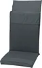 A dark gray chair cushion is shown against a white background. Produktbild-Vorschau