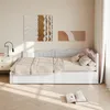 Letto imbottito UnboxG 90×200 cm in bianco, tessuto teddy - Anteprima dell’immagine prodotto 4