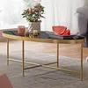 Table basse design en verre noir - ovale 110 x 56 cm avec Voir les images du produit 1