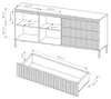 AX LIVING Trentinis 187 2T3S Schwarze große Kommode 187,1 Produktbild-Vorschau 7