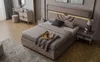 Doppelbett Schlafzimmer Bett Nachttische Beige Set 3tlg Produktbild-Vorschau 6