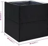 vidaXL Fioriera nera 80x80x80 cm Poly Rattan Anteprima dell’immagine prodotto 6