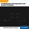 A close-up of a black induction hob with digital displays and touch controls. Produktbild-Vorschau