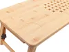 A close-up view of a wooden laptop table. Podgląd zdjęcia produktu