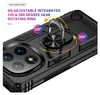 A close-up view of a black phone case with a rotating ring holder. Anteprima dell’immagine prodotto