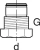 Geberit FlowFit Anschlussverschraubung mit AG Ms d16-G1/2 Produktbild-Vorschau 2