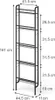 Półka drabinowa Vicco Klivo Czarny 44.5 x 160 cm z 5 Podgląd zdjęcia produktu 1