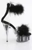 DELIGHT-624F Damen Sandale von Pleaser, Transparent Schwarz Produktbild-Vorschau 5