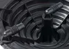 A close-up view of a black solar collector component with two ribbed cylindrical attachments. Produktbild-Vorschau