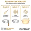 MONZANA® Plafonnier moderne 40W rond 30 cm 1 flamme E27 Voir les images du produit 3