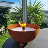 Schwabenfire Outdoor Kerze in Edelrost Schale 20cm mit Produktbild-Vorschau 6