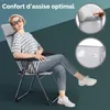 CASARIA® 2x Chaises de jardin pliantes Gris Chiné en Voir les images du produit 2