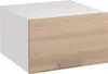 A single kitchen cabinet with a wood-grain door and a silver handle against a white background. Produktbild-Vorschau