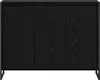 vidaXL Seitenschrank Schwarz Eichen-Optik 96,5 x 30 x 75 cm Produktbild-Vorschau 6